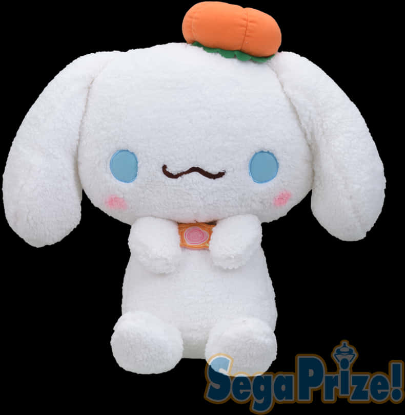 A White Stuffed Animal With A Carrot On Its Head