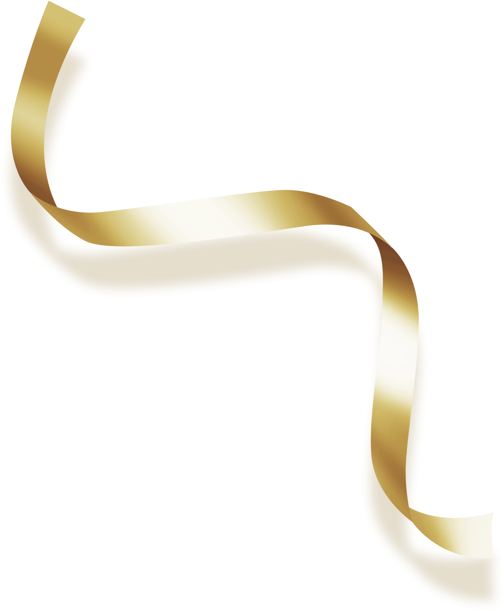 A Gold Ribbon On A Black Background
