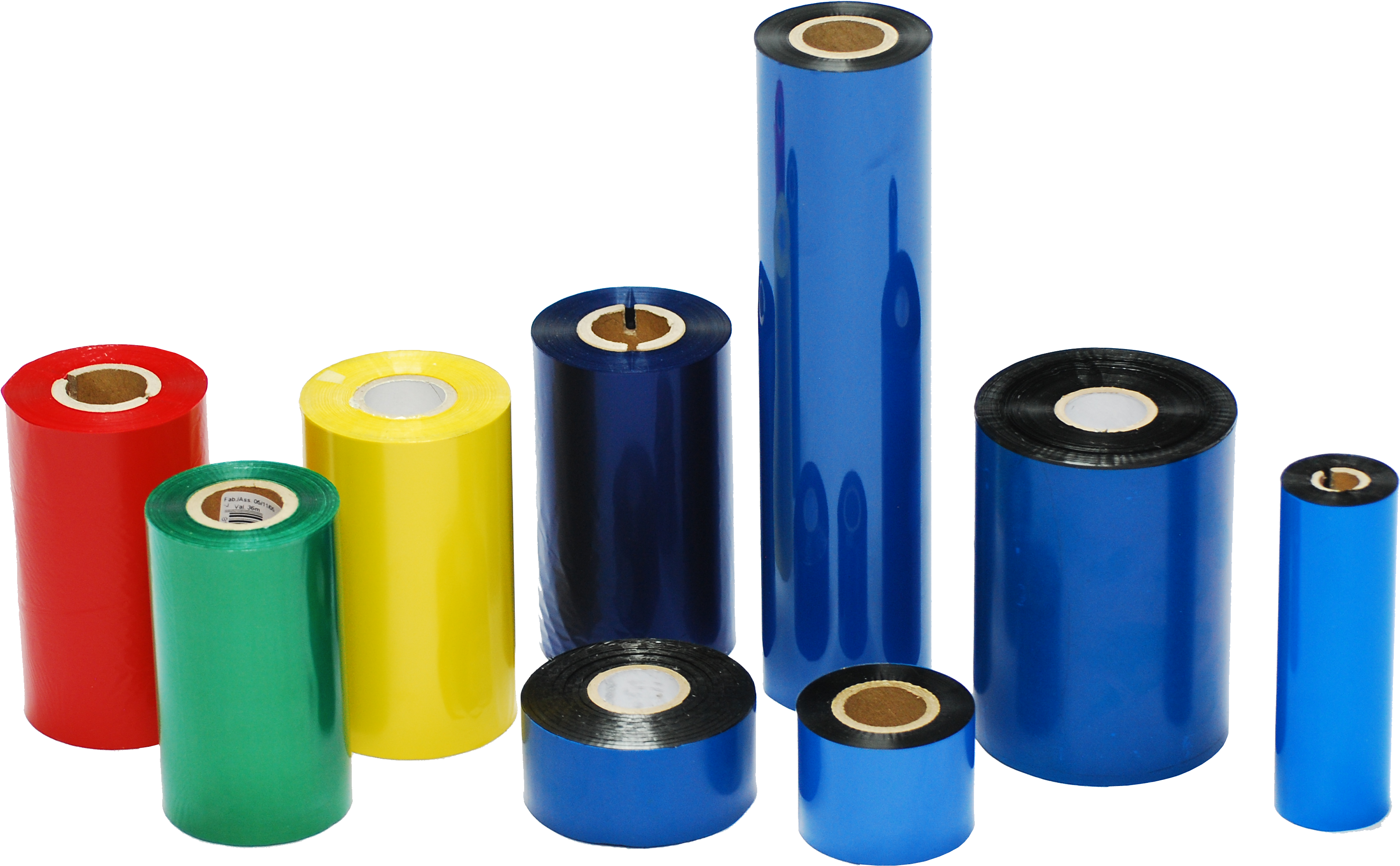 A Group Of Rolls Of Plastic