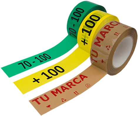 A Roll Of Tape With Different Colored Labels