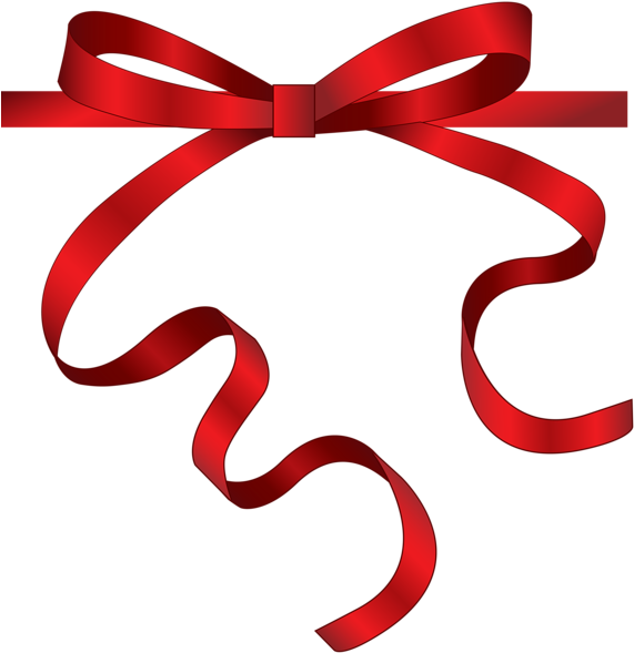 A Red Ribbon With A Bow