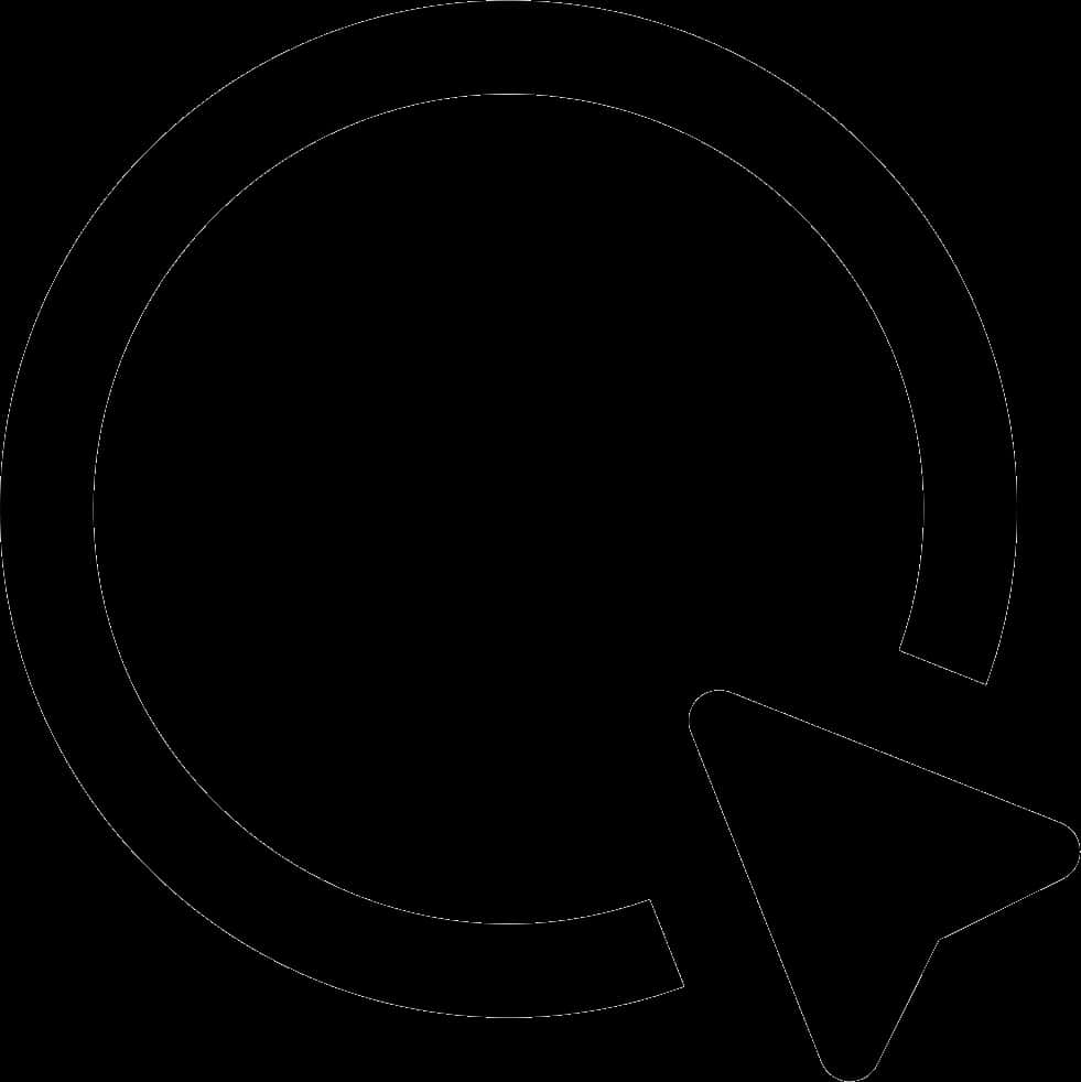 A Black Circle With A Cursor