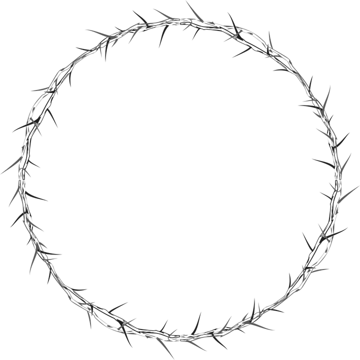 A Black Circle With Thorns