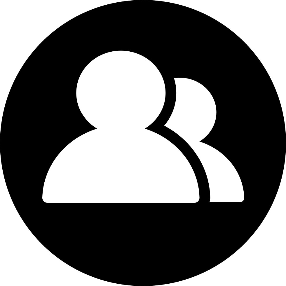 A Black Circle With Two People In It