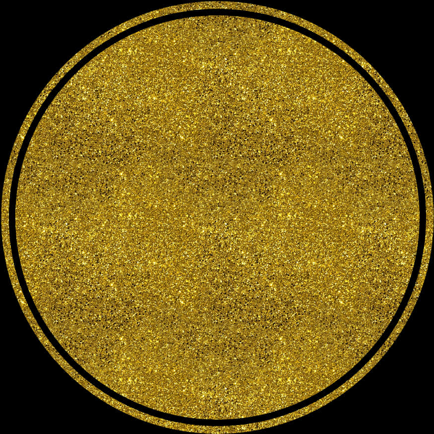 A Gold Circle With Black Border
