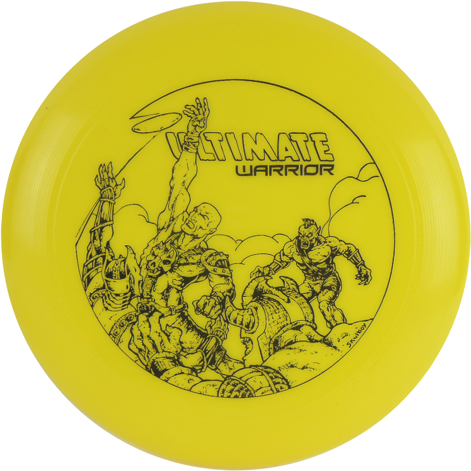 A Yellow Frisbee With A Black Background