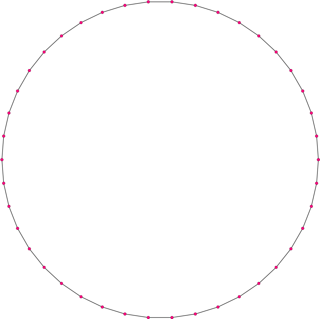 A Black Circle With Pink Dots