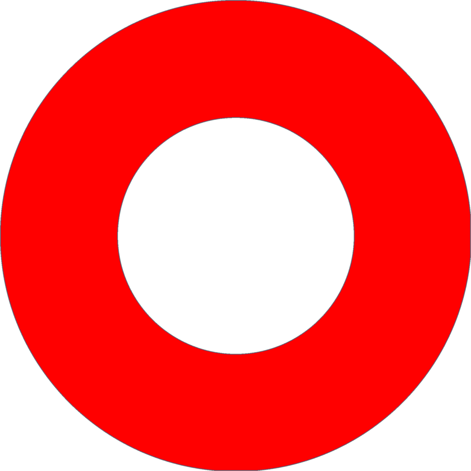 A Red Circle With Black Center