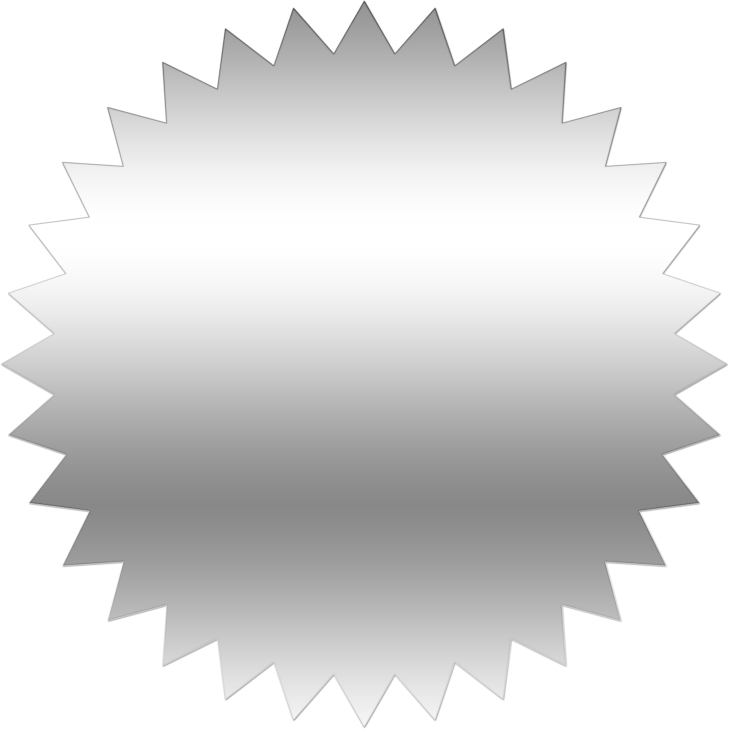 A White Starburst With Black Background