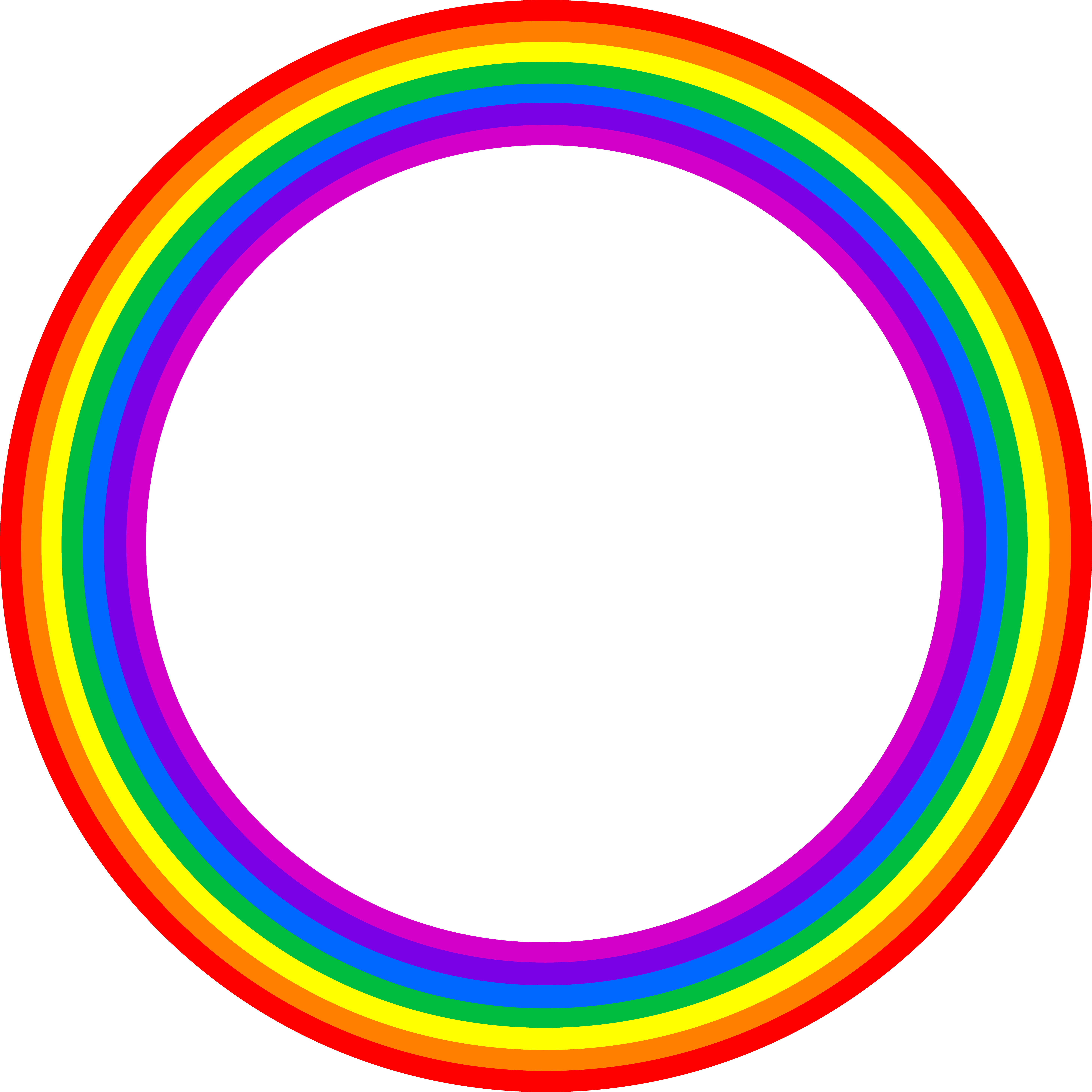A Rainbow Circle With Black Background
