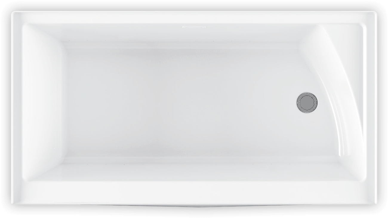 A Top View Of A White Bathtub