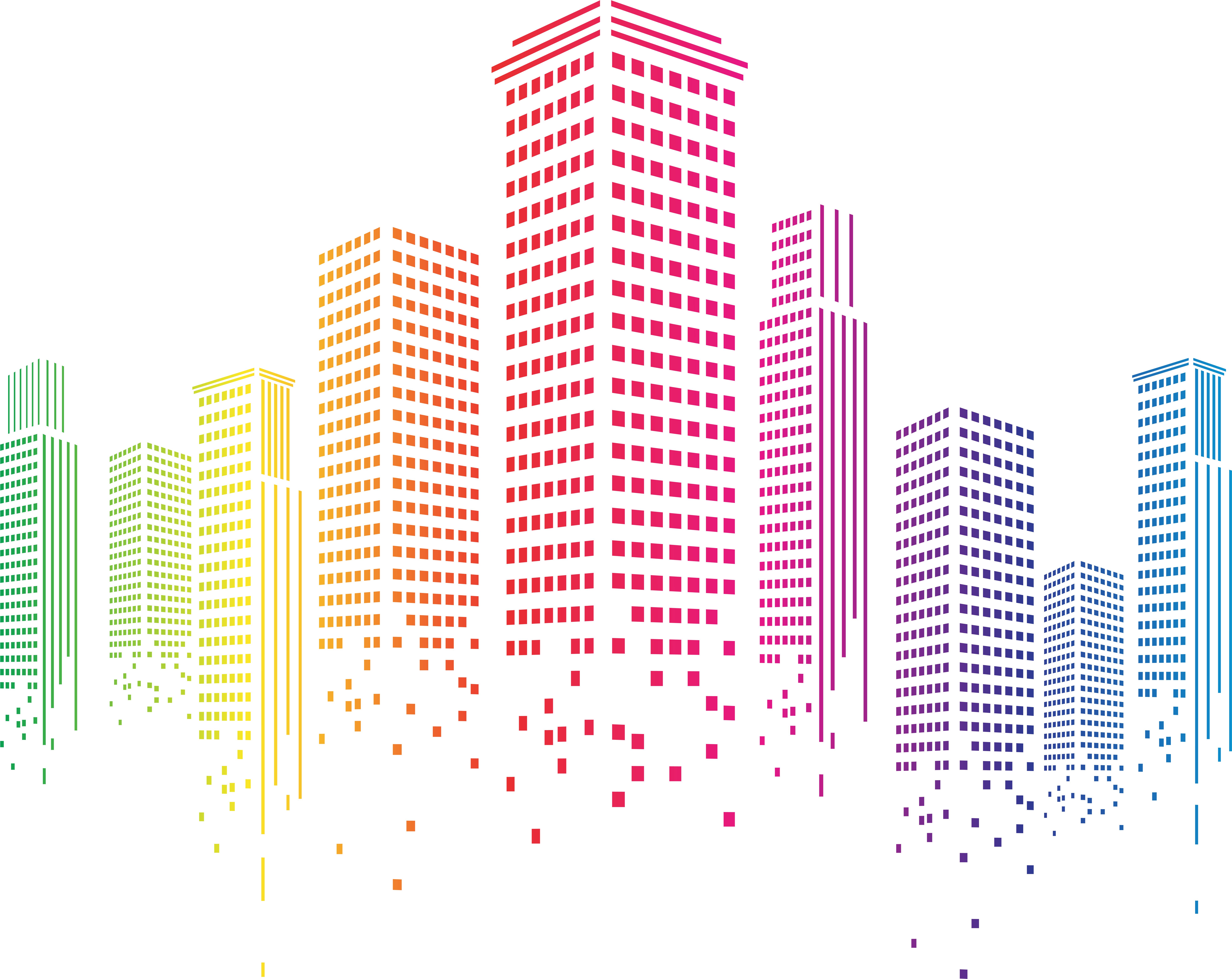 Rainbow City Building Art