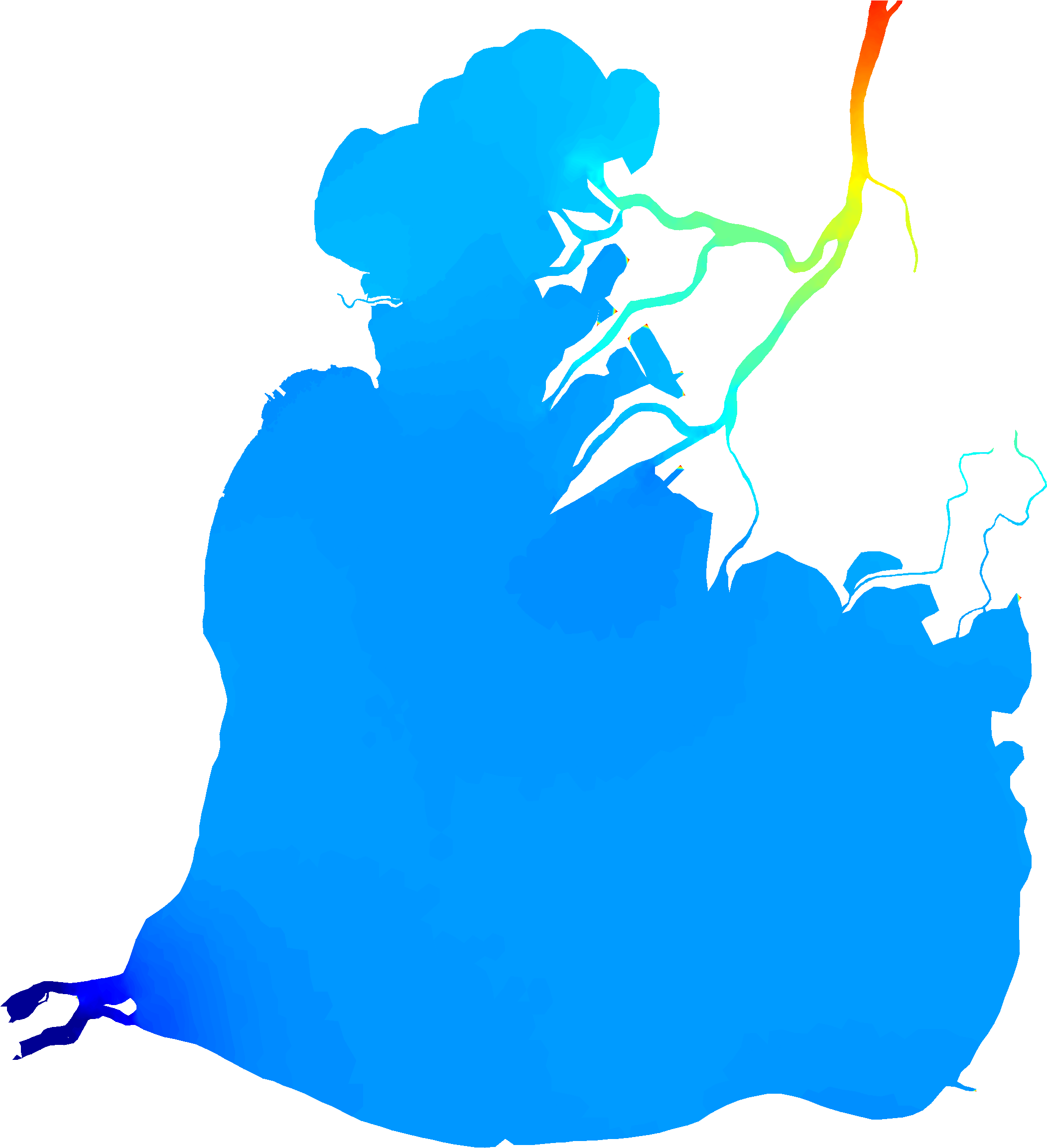 A Blue And Green Outline Of A Human Body