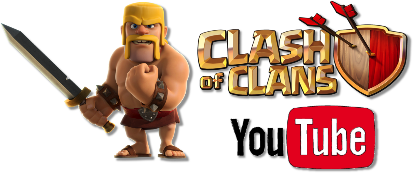 Youtube And Clash Of Clans Logo
