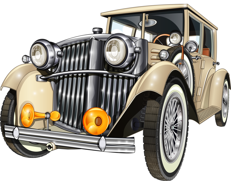 Classic Cars Png - Retro Brown Car Png, Transparent Png