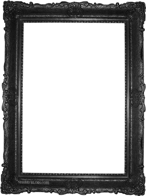 A Black Picture Frame With A Black Background