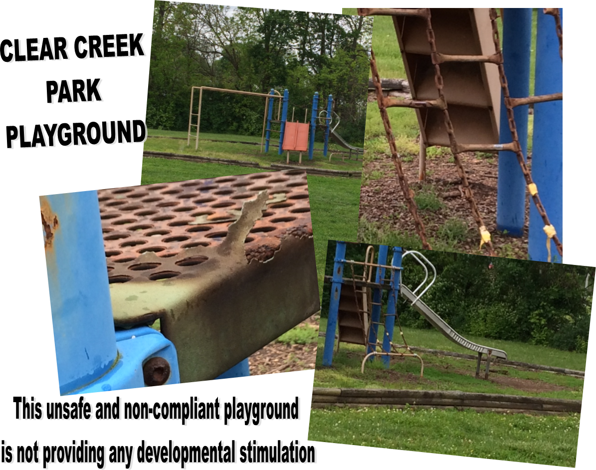 A Collage Of A Playground