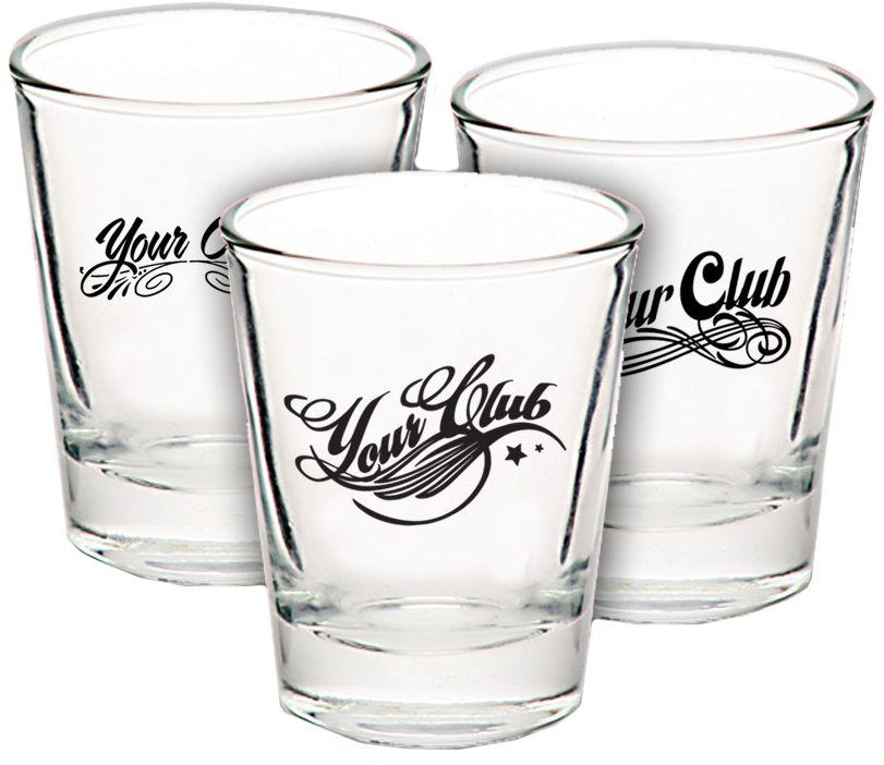 A Group Of Empty Shot Glasses
