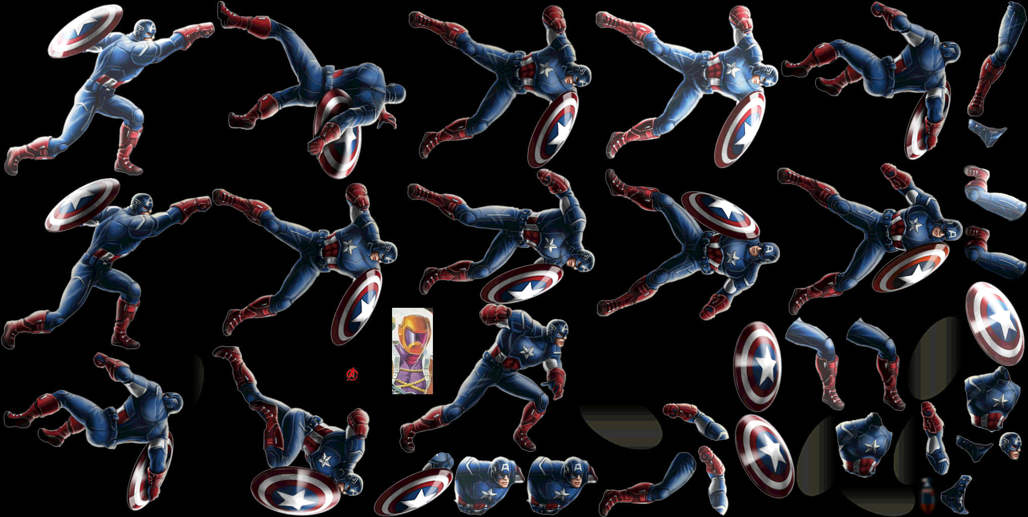 A Collage Of A Superhero