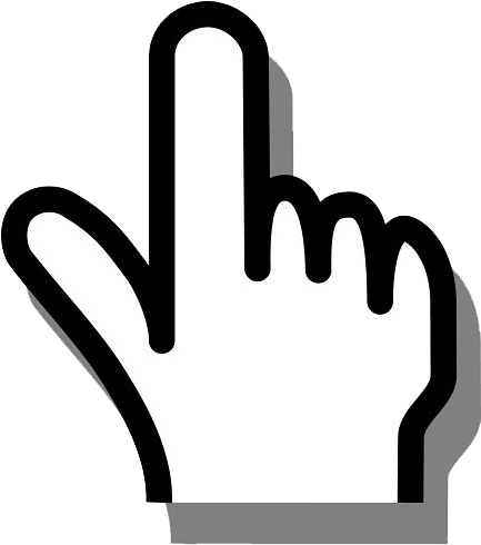 A Hand Cursor Pointing At Something