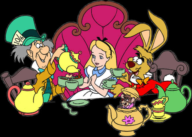 Clip Art Alice In Wonderland Tea Party - Disney Alice In Wonderland Png, Transparent Png
