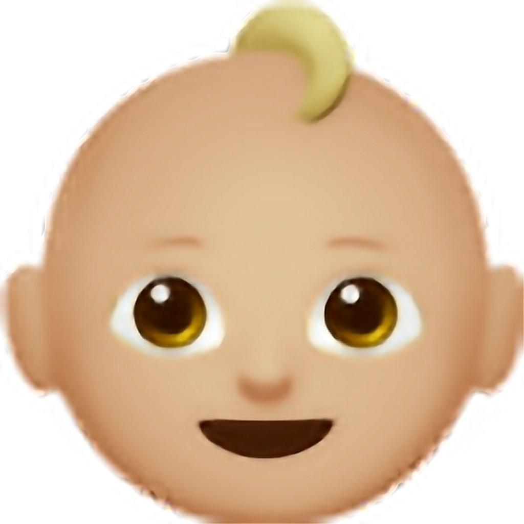 A Cartoon Baby Face With A Yellow Hair