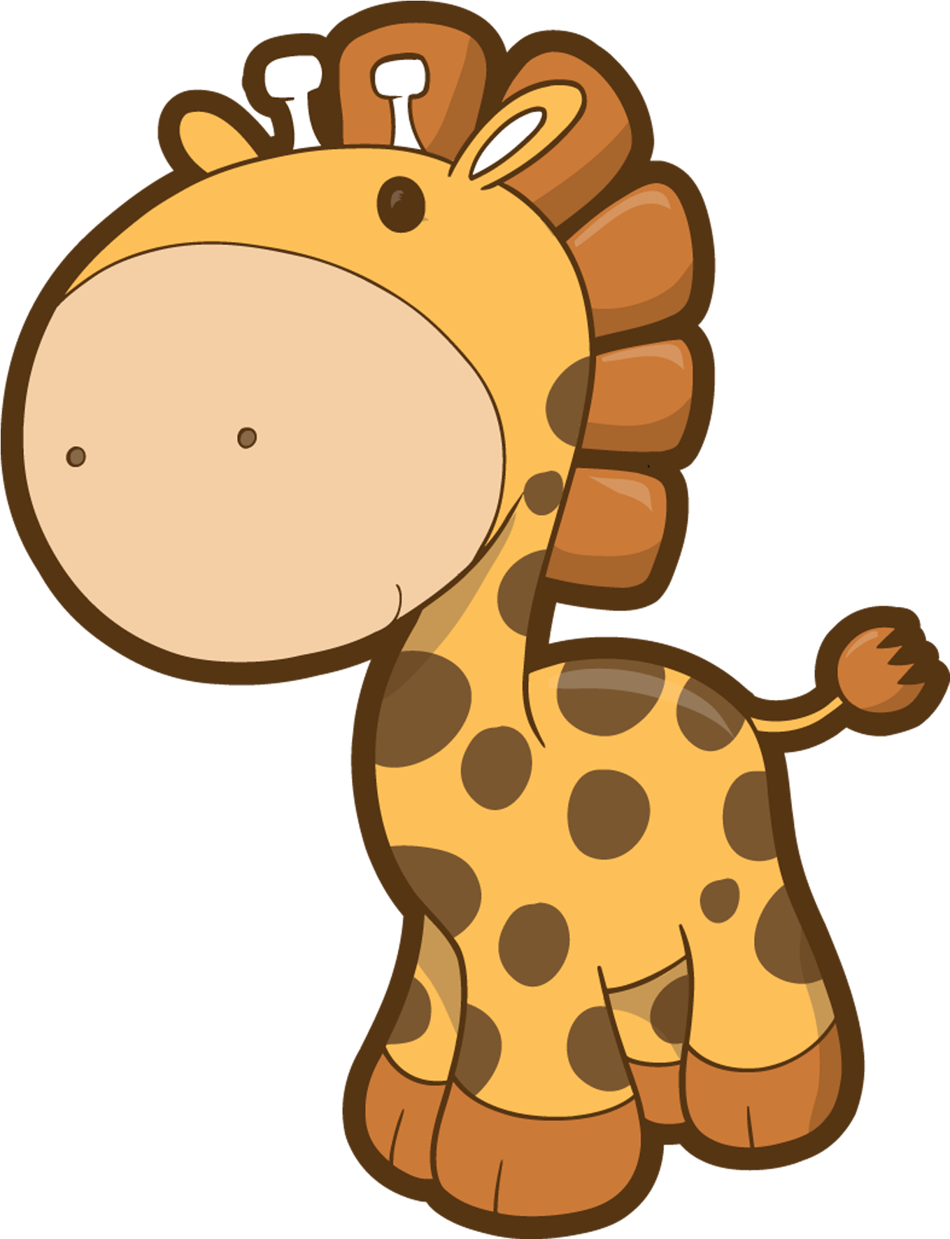 Clip Art Baby Giraffe Cartoon - Giraffe Illustration Free, Hd Png Download