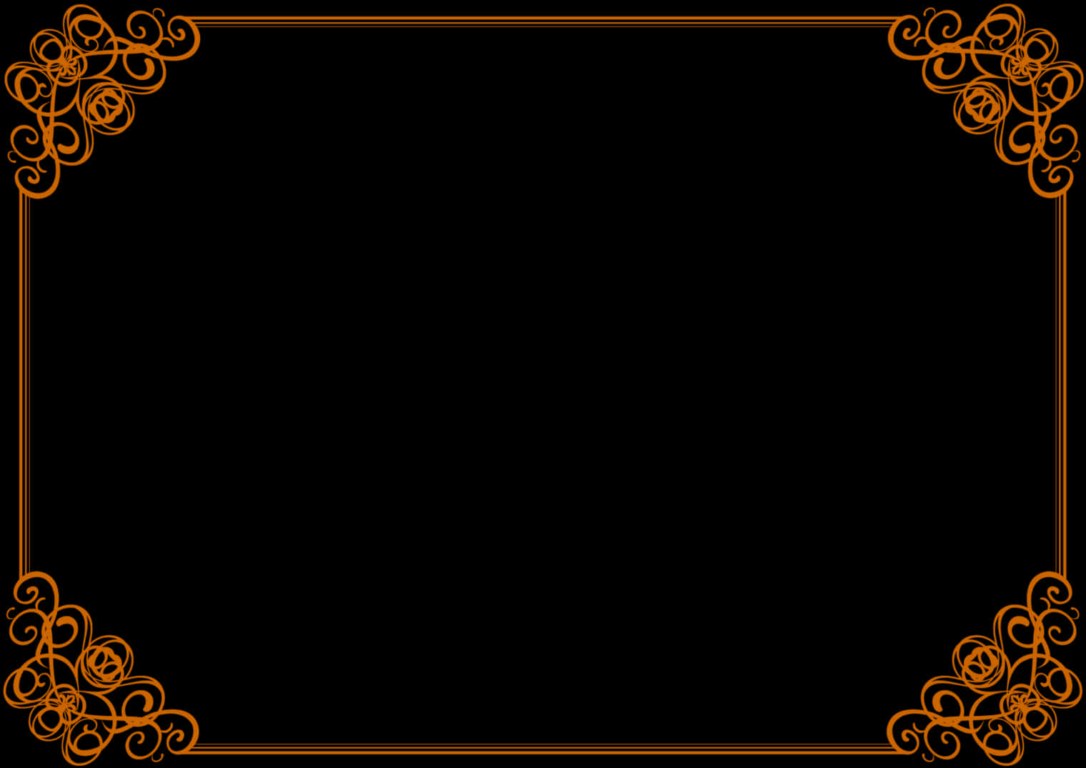 A Black Background With Orange And Black Border