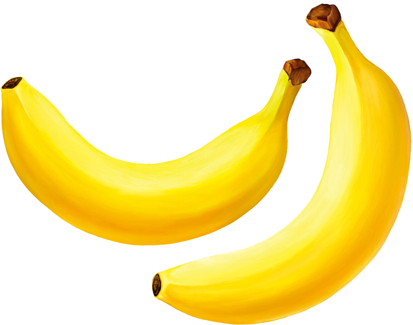 A Pair Of Bananas On A Black Background