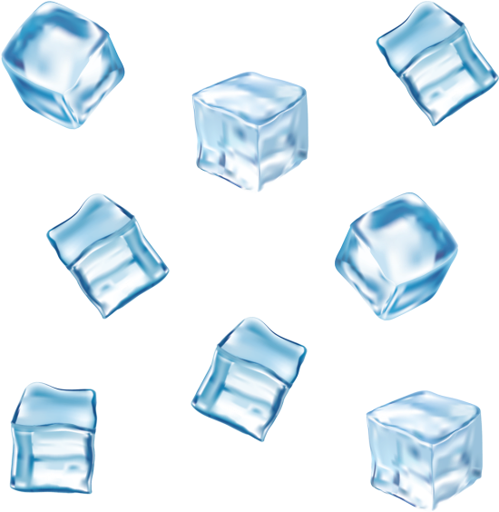 A Group Of Ice Cubes