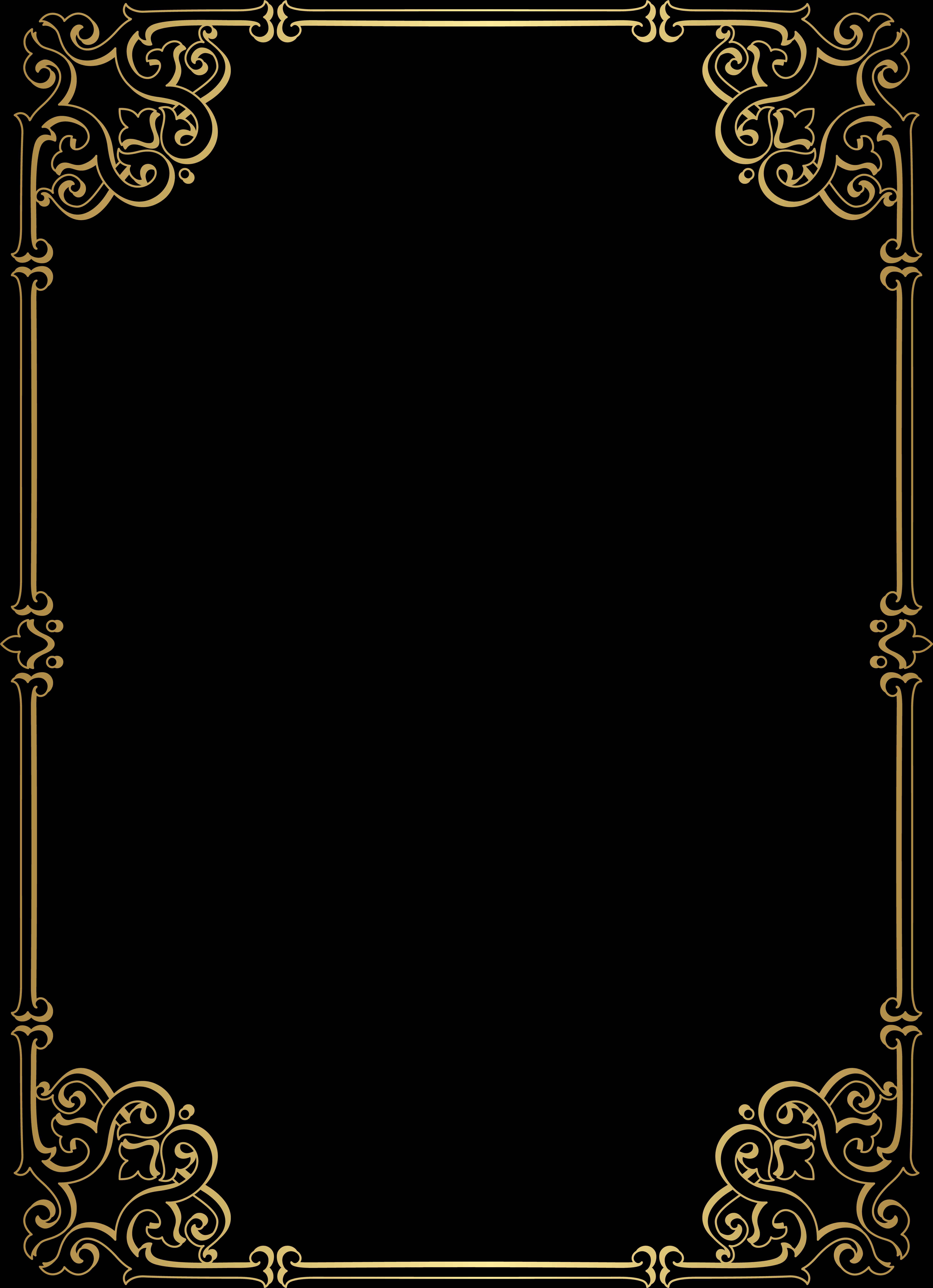 A Black And Gold Frame