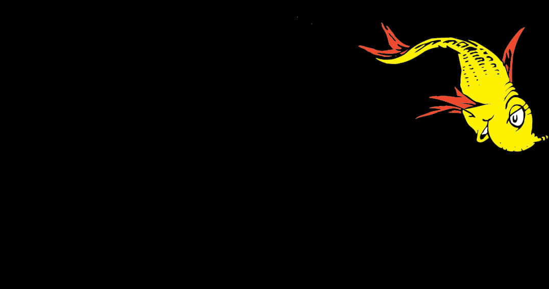 A Yellow And Red Bird On A Black Background
