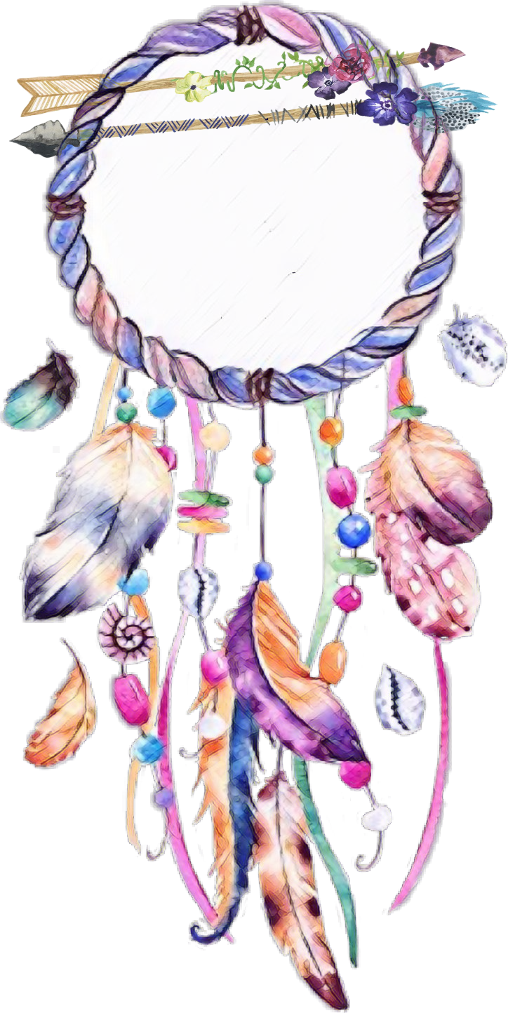A Watercolor Painting Of A Dream Catcher