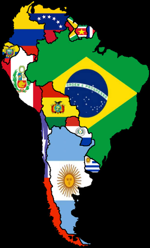 Clip Art Flags United States Latin - South America Map Png, Transparent Png
