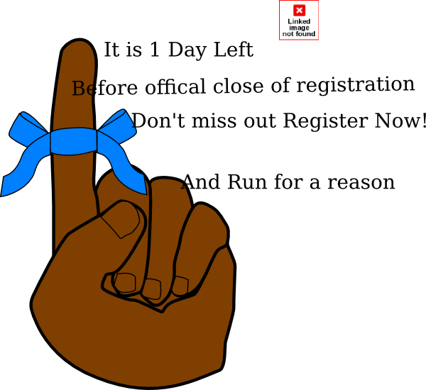 A Hand With A Blue Ribbon On A Finger