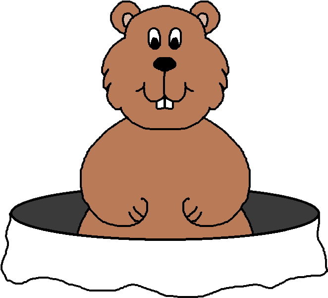 A Cartoon Of A Beaver In A Hole