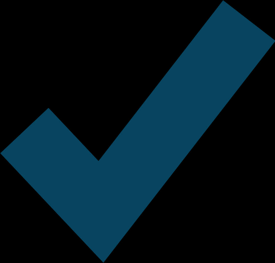 A Blue Tick Mark On A Black Background