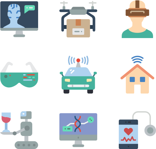 A Set Of Icons Of Different Devices