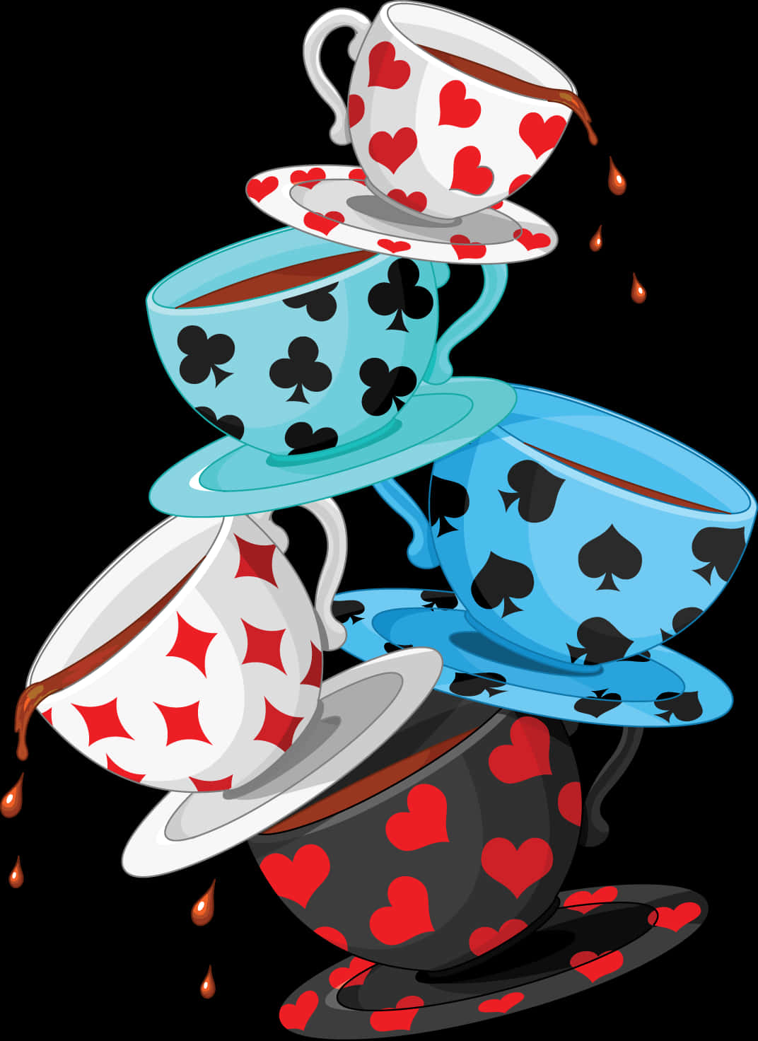 A Stack Of Tea Cups