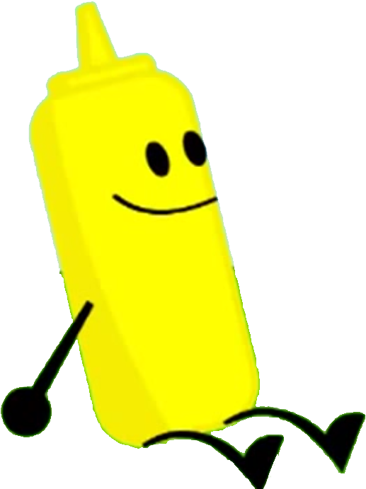 A Yellow Bottle With A Face And Legs
