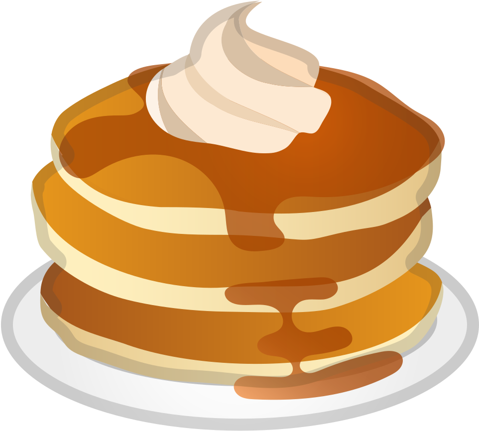 A Stack Of Pancakes With Syrup And Whipped Cream