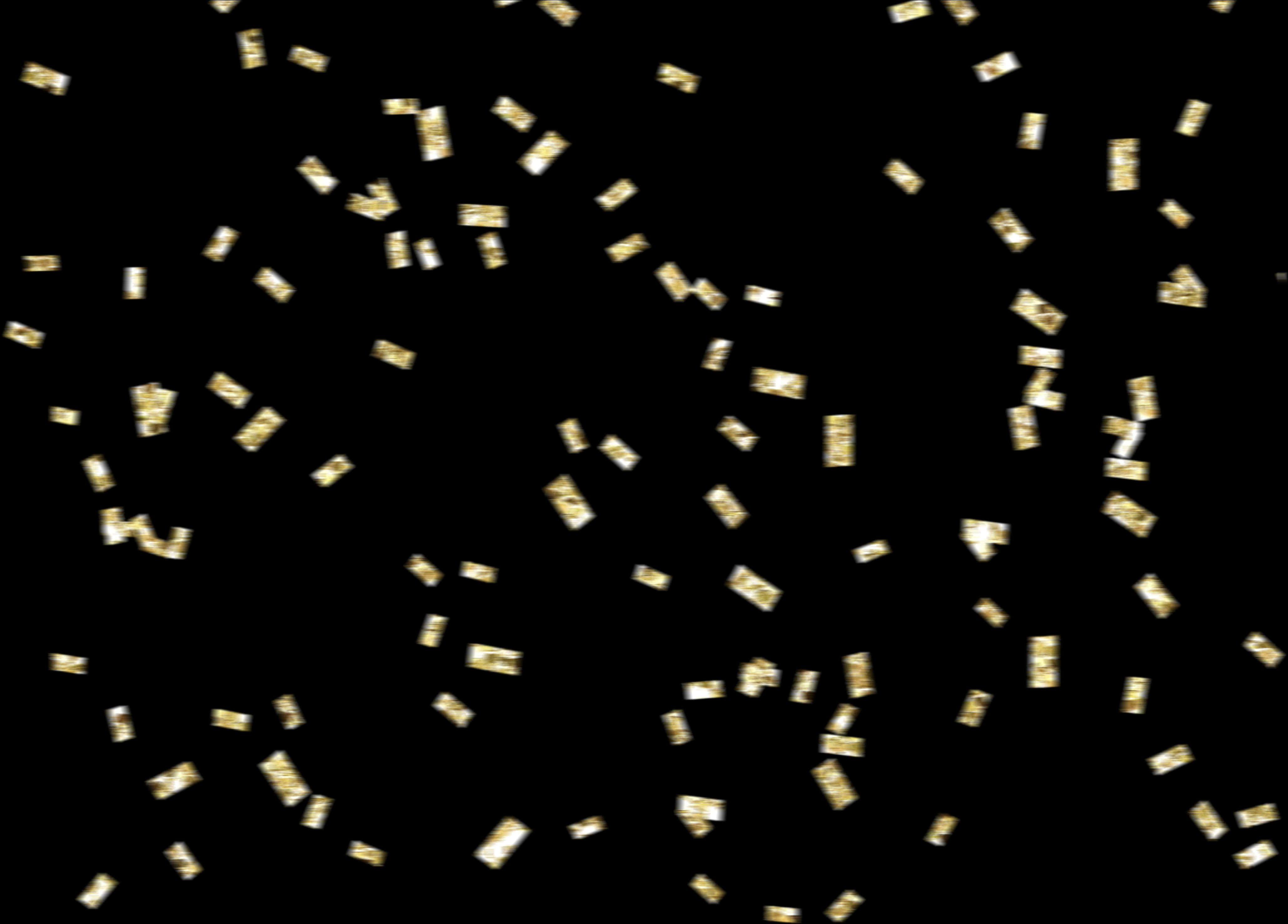 A Black Background With Gold Confetti