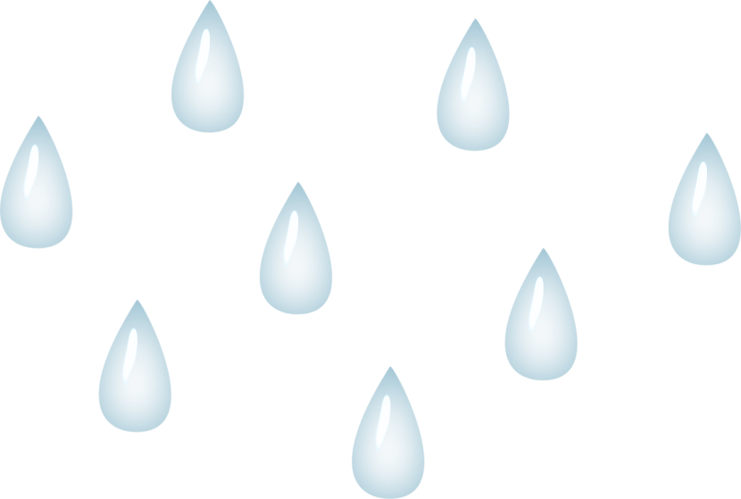 A Group Of Water Drops On A Black Background