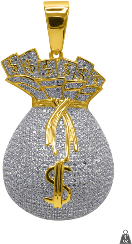 A Gold And Silver Bag Of Money