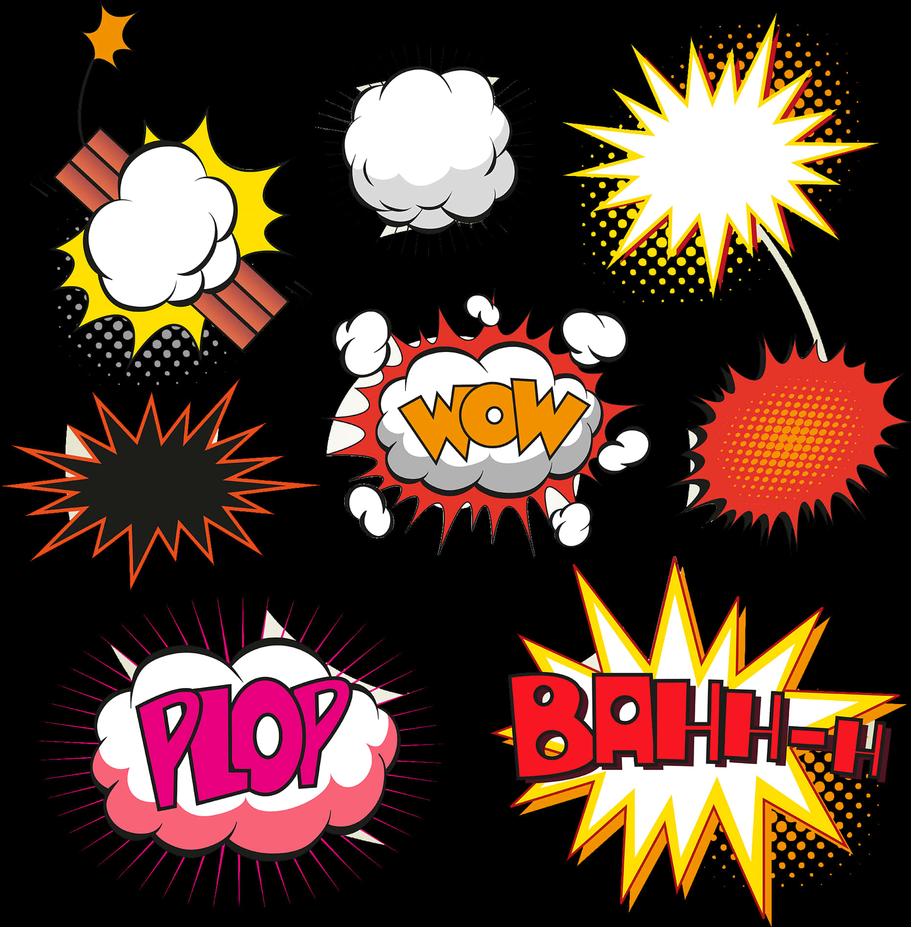 Clipart Black And White Stock Comics Speech Balloon - Comic Book Explosion Logo