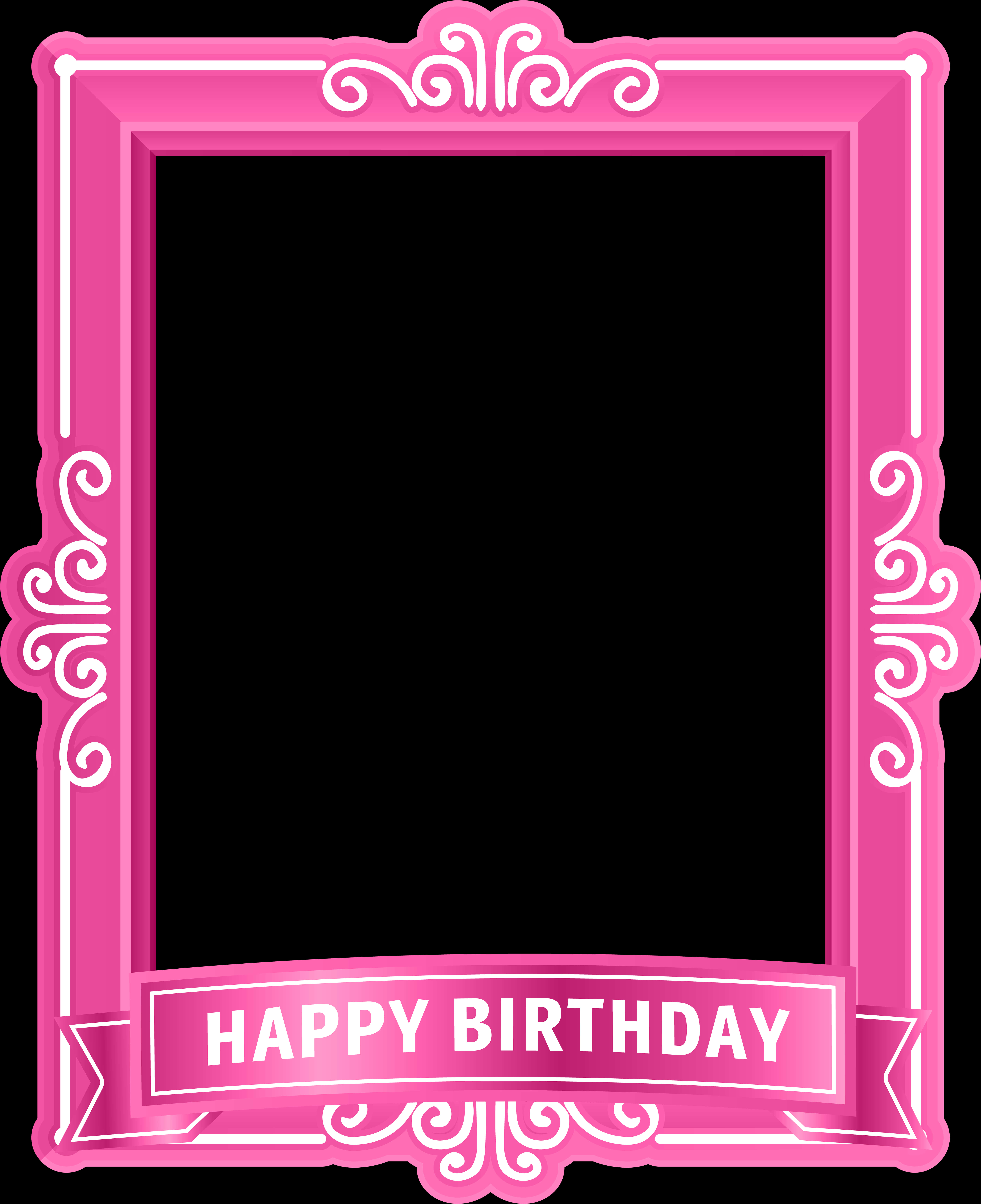 A Pink Frame With White Text