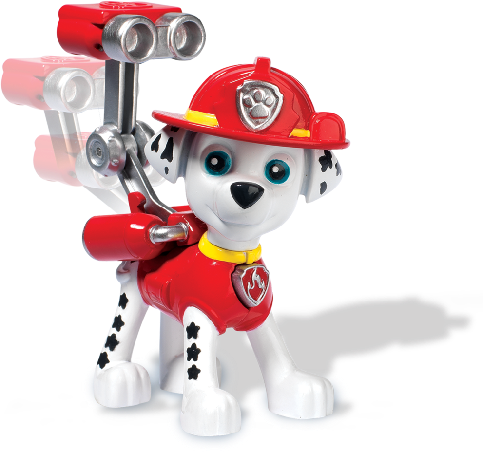 A Toy Dog With A Firefighter Hat