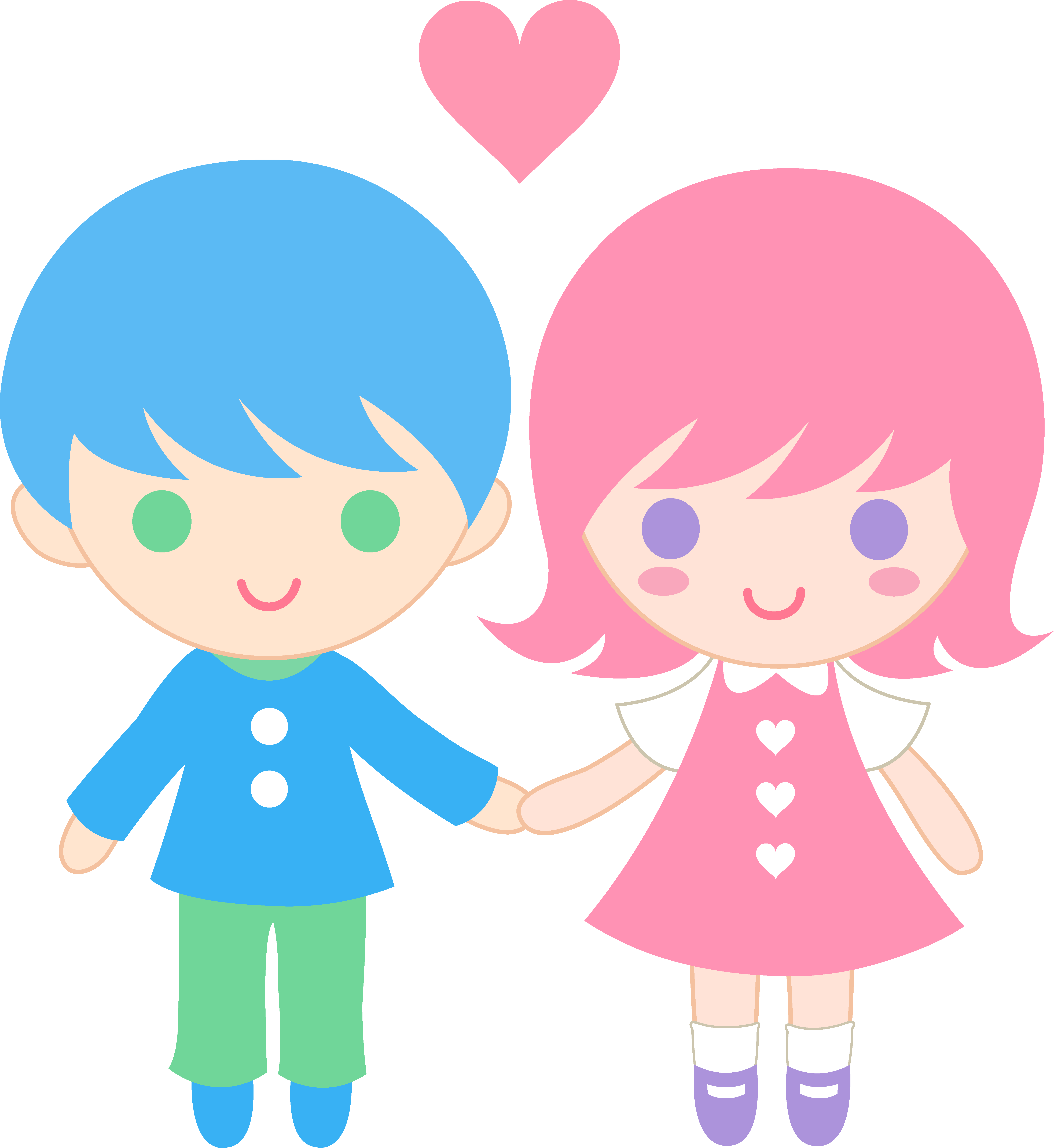 A Boy And Girl Holding Hands
