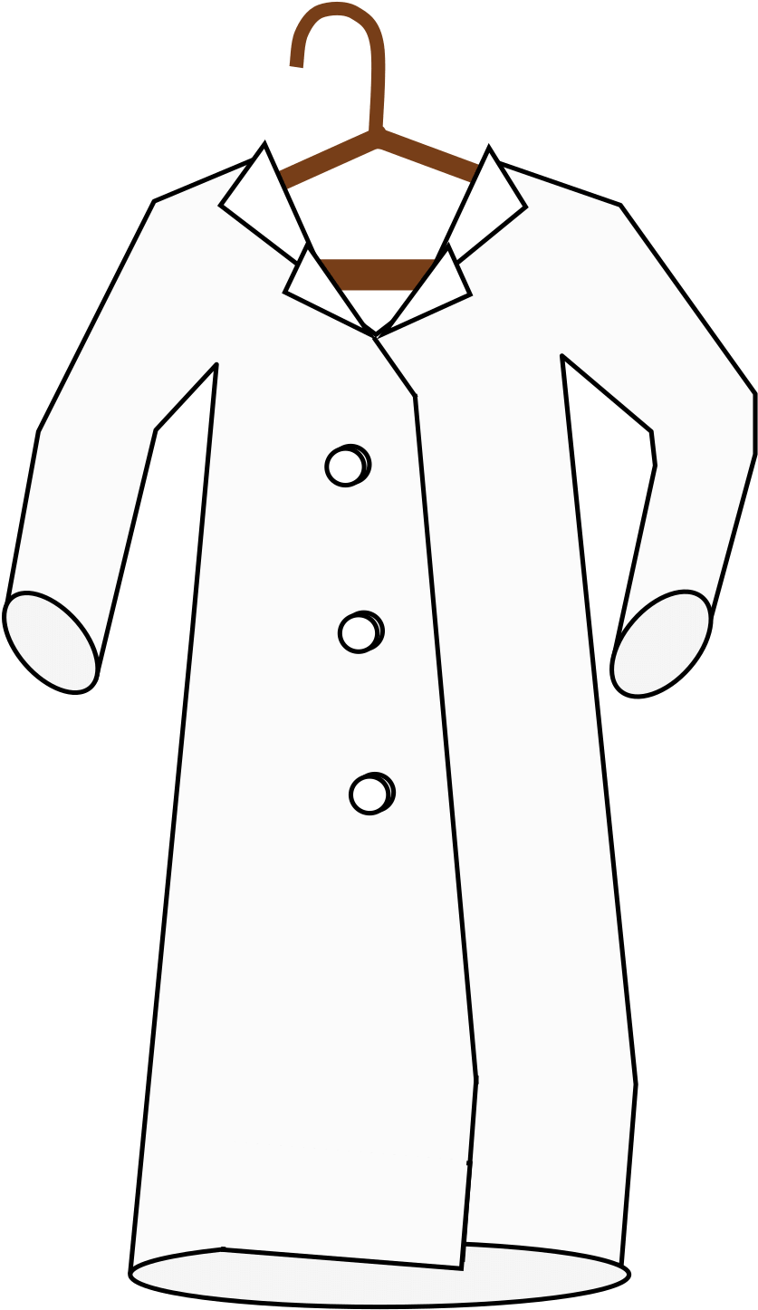 A Cartoon Of A White Coat