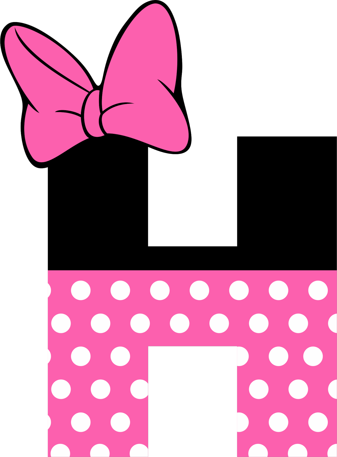 A Pink Bow And Polka Dot Square